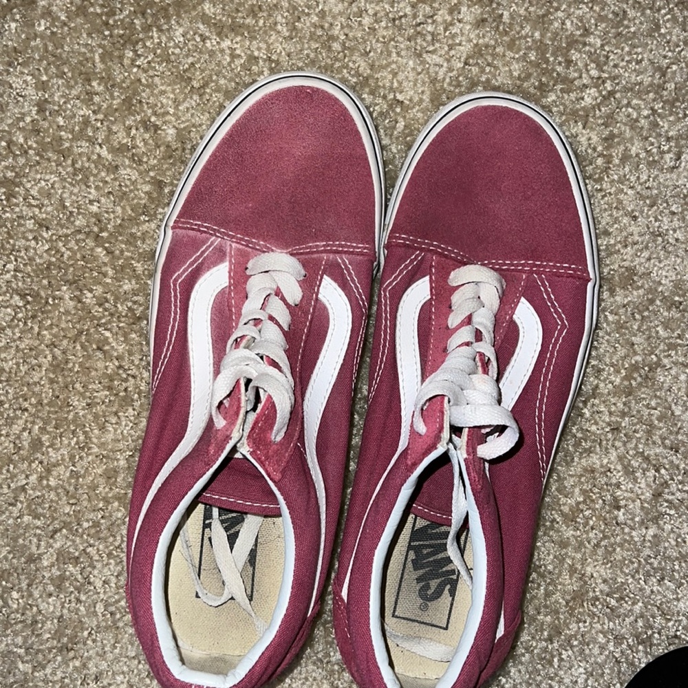 Vans light maroon-ish shoes